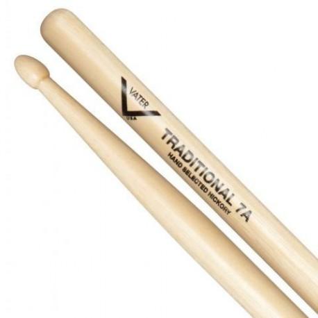 Vater Vht7Aw Traditional 7A Wood Tip Drumsticks - Red One Music