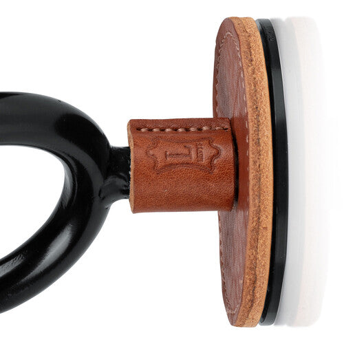 Levy's Black Forged Guitar Hanger with Tan Leather