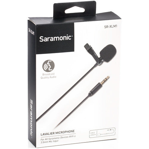 Saramonic LAVMICRO Microphone Lavalier omnidirectionnel de qualité diffusion avec connecteur TRS 3,5 mm