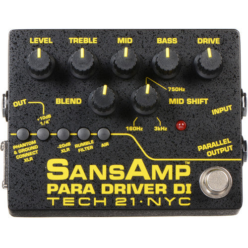 Tech 21 PMDI-V2 SansAmp Para Driver DI Pedal (v2) - Red One Music