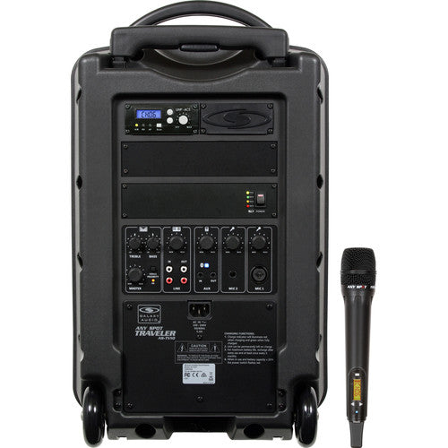 Galaxy Audio Traveler 10 "150W PEAK PA Système avec récepteur UHF et micro sans fil manuel