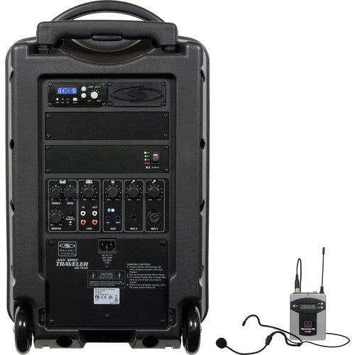Galaxy Audio Traveler 10" 150W Peak PA System with UHF Receiver/Bodypack/Headset Mic