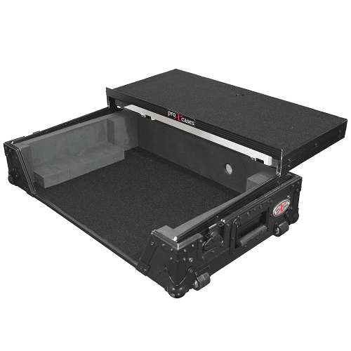 ProX XS-DNMC3000 LTBL Digital Controller Flight Case W Laptop Shelf Black On Black - Red One Music