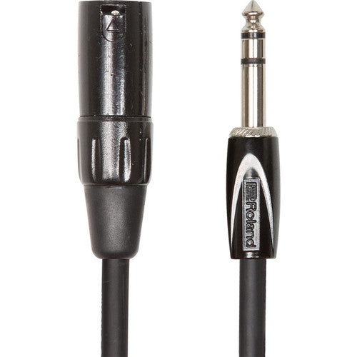 Roland RCC-15-TRXM Black Series 1/4" TRS to XLR Male Balanced Cable (15')