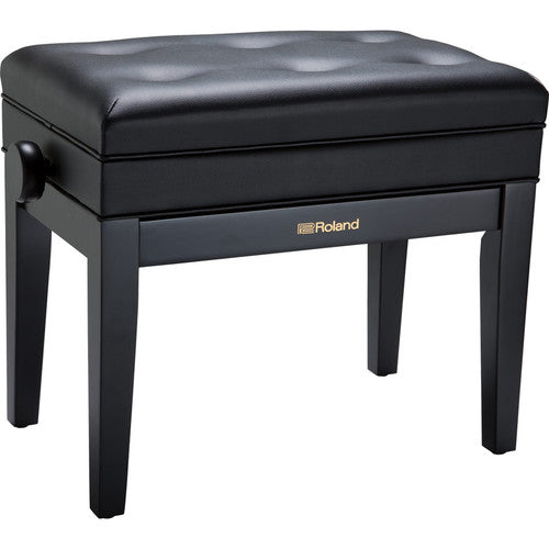 Roland RPB-400BK Piano Bench with Adjustable Cushioned Seat (Satin Black) - Red One Music