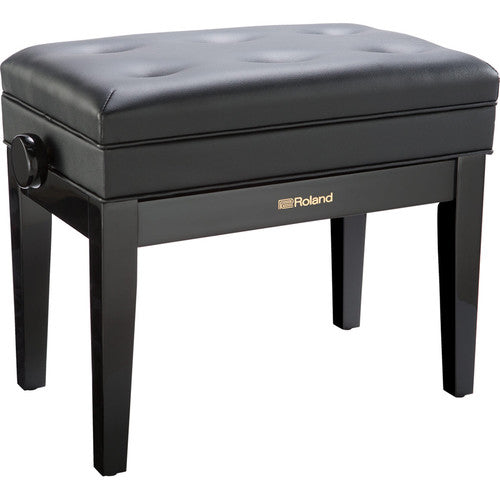 Roland RPB-400PE Piano Bench with Adjustable Cushioned Seat (Polished Ebony) - Red One Music