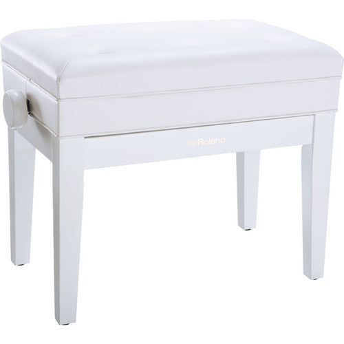 Roland RPB-400PW Piano Bench with Adjustable Cushioned Seat (Polished White) - Red One Music
