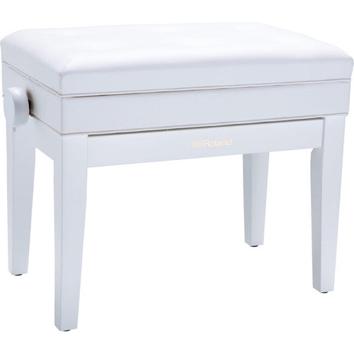 Roland RPB-400WH Piano Bench with Adjustable Cushioned Seat (Satin White) - Red One Music