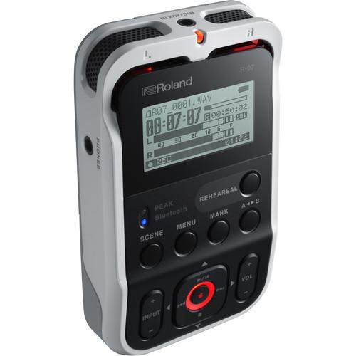 Roland R-07 White Portable Audio Recorder - Red One Music