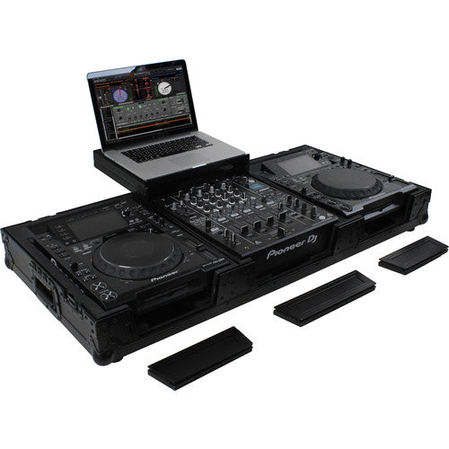 Odyssey FZGSL12CDJWRBL Black Label Universal CD/Digital Media Player DJ Coffin w/Wheels