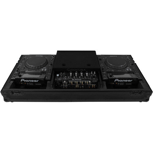 Odyssey FZGSL12CDJWRBL Black Label Universal CD/Digital Media Player DJ Coffin w/Wheels