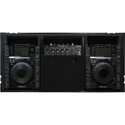 Odyssey FZGSL12CDJWRBL Black Label Universal CD/Digital Media Player DJ Coffin w/Wheels