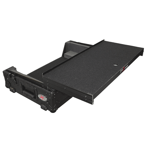ProX XS-DNMC3000 LTBL Digital Controller Flight Case W Laptop Shelf Black On Black - Red One Music