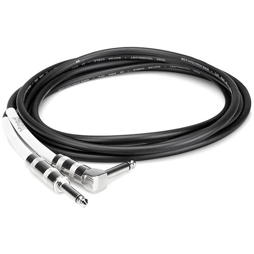Hosa GTR-210R Straight to Right-Angle Guitar Cable - 10'