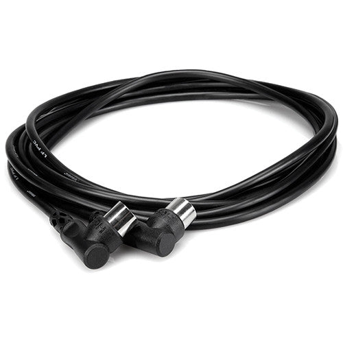 Hosa MID-310RR Câble MIDI standard à angle droit vers angle droit (noir) – 10'