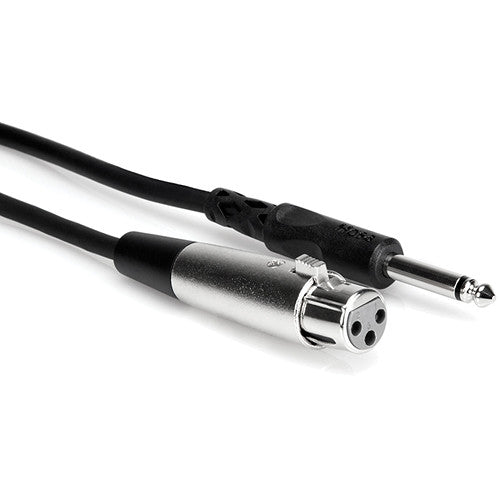 Câble audio Hosa PXF-115 mono 1/4" mâle vers XLR femelle 3 broches - 15'