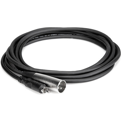 Hosa XRM-105 RCA Male to 3-Pin XLR Male Audio Cable (Metal) - 5'