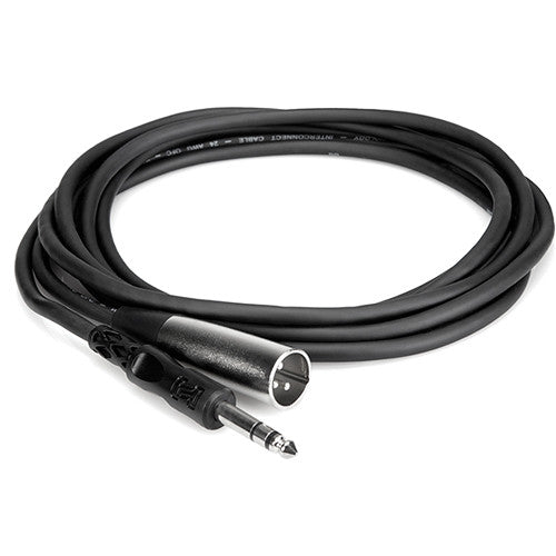 Hosa STX-115M Stereo 1/4" Male to 3-Pin XLR Male Interconnect Cable - 15'