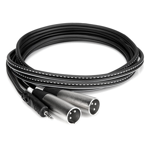 Hosa CYX-402M Stereo Mini-Phone (3.5mm) Male to 2 XLR Male Y-Cable - 6.6'