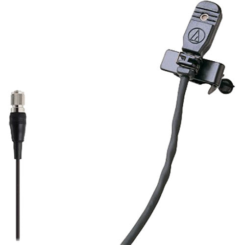 Audio-Technica MT830cH Omnidirectional Lavalier Microphone for Wireless - Black, Hirose 4-Pin cH-Style Connector