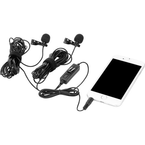 Saramonic LAVMICRO Dual Omnidirectional Lavalier Microphone for DSLR Camera & Smartphone