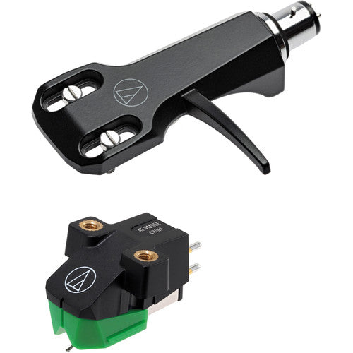 Audio-Technica AT-VM95E/H Cartridge and Headshell Combo Kit - Green