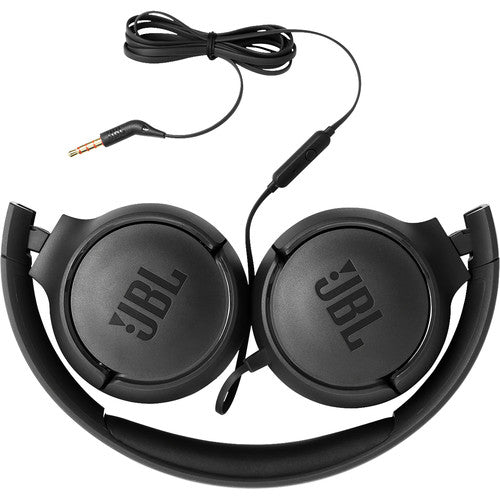 JBL T500BLKAM Wired On-Ear Headphones (Black) - Red One Music