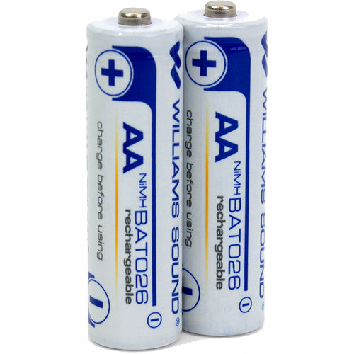 Williams AV BAT 026-2 Rechargeable AA NiMH Batteries (1500mAh, 2-Pack)