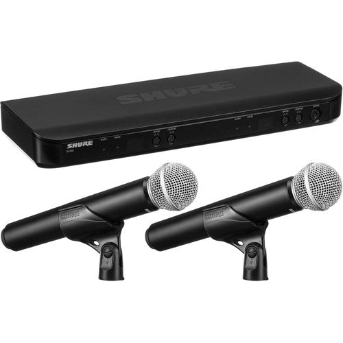 Shure BLX288/PG58-H10 Dual-Channel Wireless Handheld Microphone System with PG58 Capsules (H10: 542 to 572 MHz)