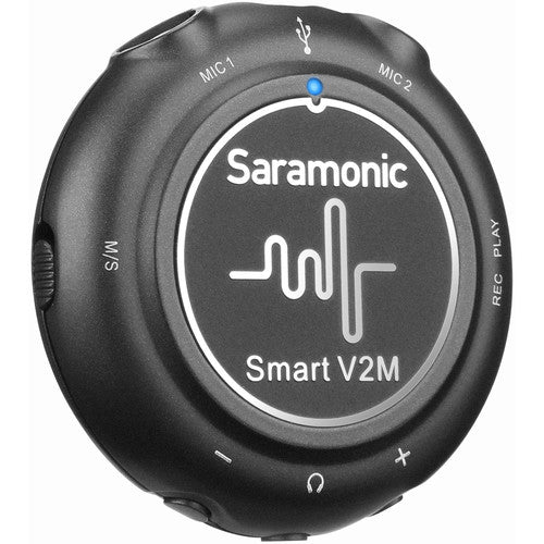 Interface audio portable Saramonic SMARTV2M avec deux microphones cravate omnidirectionnels