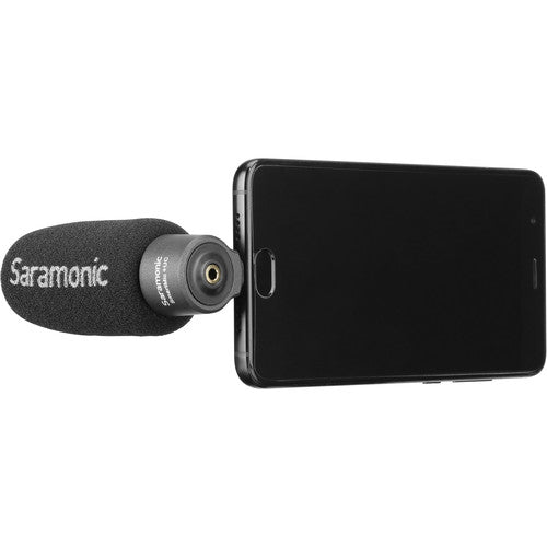 Saramonic SMARTMIC Microphone directionnel compact avec prise USB Type-C pour appareils mobiles Android