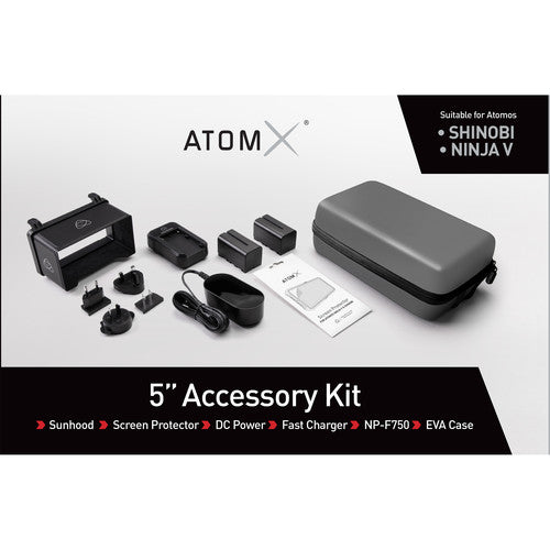 Atomos ATOM-ACCKT2 Kit d'accessoires 5" pour moniteurs Shinobi/Shinobi SDI/Ninja V
