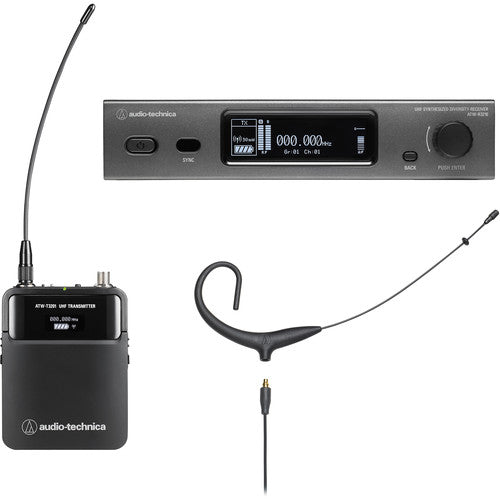 Audio-Technica ATW-3211/892x 3000 Series Wireless Omni Earset Microphone System - Black, EE1: 530 to 590 MHz