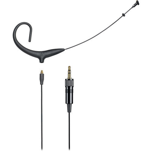 Audio-Technica BP894xCLM3 MicroSet Cardioid Condenser Headworn Microphone and Detachable Cable - Black, 3.5mm Locking