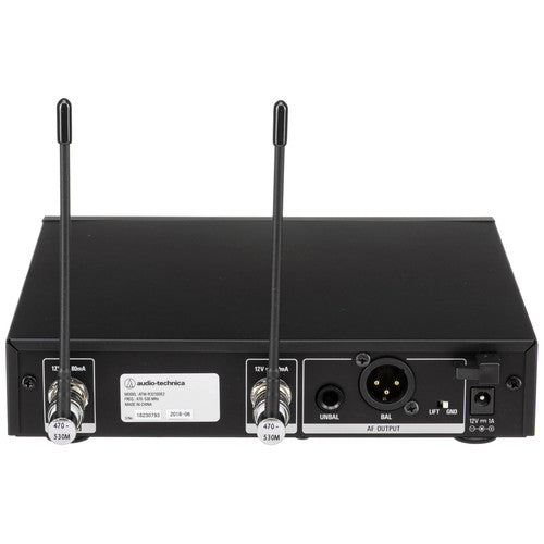 Audio-Technica ATW-3211/892x Système de microphone omni-oreillette sans fil série 3000 - Noir, EE1 : 530 à 590 MHz