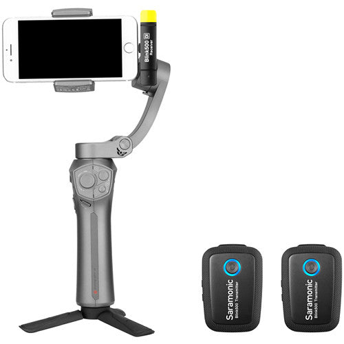 Saramonic Blink 500 B4 Système de microphone omni-cravate numérique sans fil pour 2 personnes 2,4 GHz pour appareils Lightning iOS