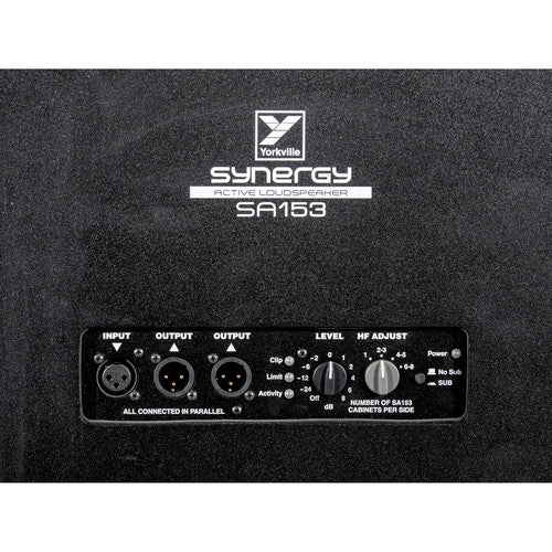 Yorkville SA153 Synergy Array Series 3-Way Powered Portable PA Speaker - 15"
