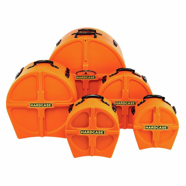 Hardcase HPROCKFUSO 5 Piece Rock/Fusion Drum Case Set (Orange)