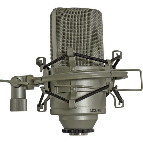 Microphone à condensateur MXL 990 avec suspension antichoc et étui de transport