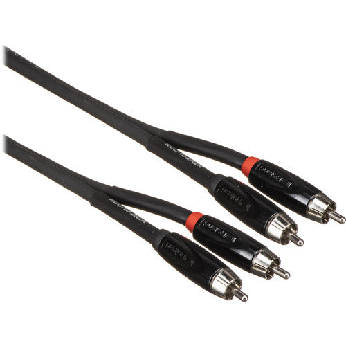 Roland RCC-10-2R2R Black Series RCA to RCA Dual Cable 10 Ft - Red One Music