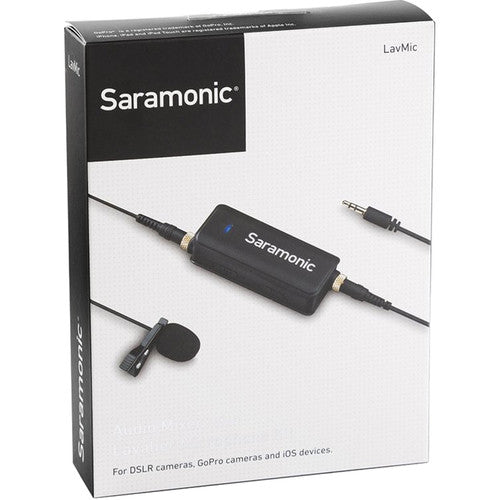 Saramonic LAVMIC Microphone Lavalier omnidirectionnel avec mélangeur audio à 2 entrées