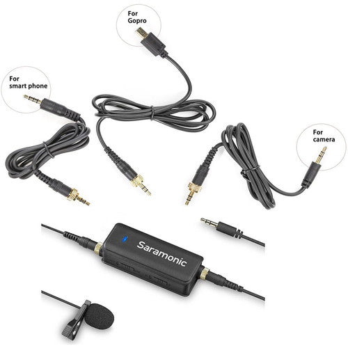 Saramonic LAVMIC Microphone Lavalier omnidirectionnel avec mélangeur audio à 2 entrées