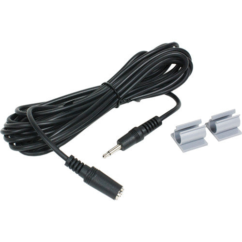 Williams AV WCA 007 WC 3.5mm Male TS to 3.5mm Female TS Mic Extension Cable with Mic Clips (12')