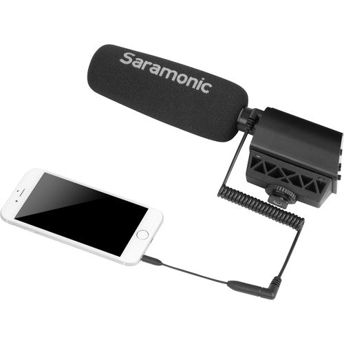 Saramonic SR-UC201 Câble adaptateur TRS femelle 3,5 mm vers TRRS mâle 3,5 mm pour smartphones (3")