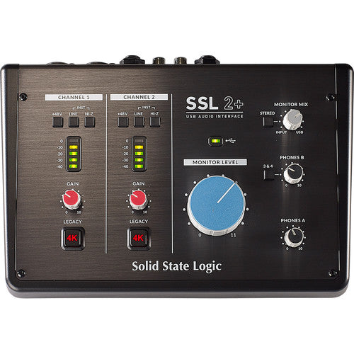 Interface audio/MIDI USB Type-C SSL 2+ de bureau 2x4 Solid State Logic