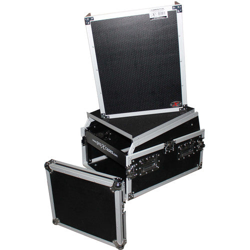 ProX 13U Top Mixer-DJ 6U Rack Combo Flight Case with Laptop Shelf