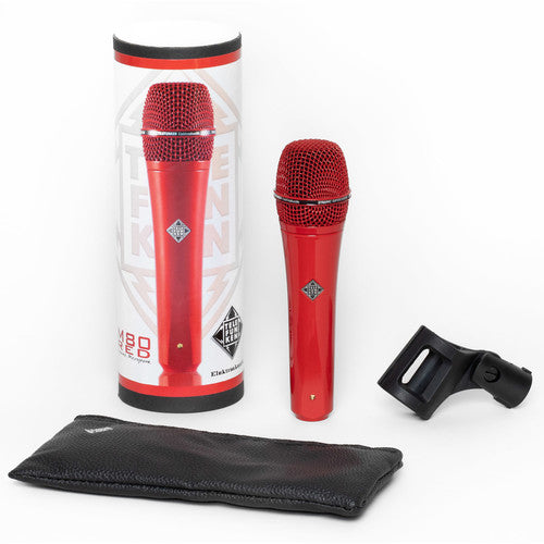Microphone dynamique supercardioïde portatif personnalisé Telefunken M80 (rouge)