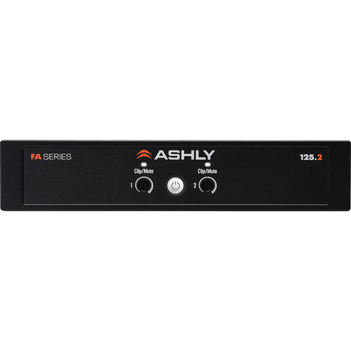 Ashly FA 125.2 1/2U Power Amplifier: 2x125W/4-8 Ohms, 70/100V
