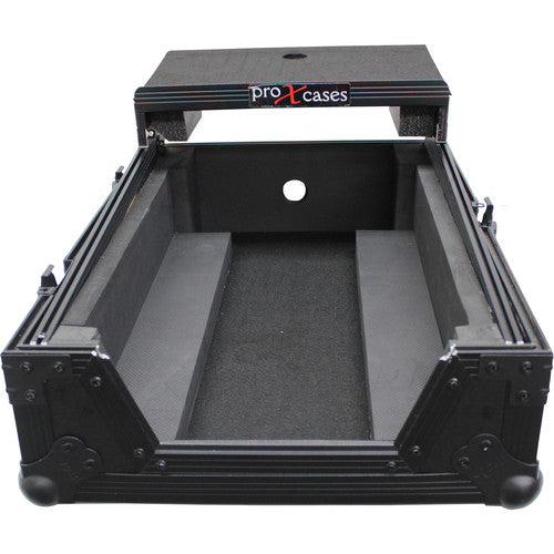 ProX XS-RANE-72-LTBL-MK2 11" DJ Mixer Road Case W/Laptop Shelf for Rane Seventy-Two 72 and Rane Seventy (Black on Black)