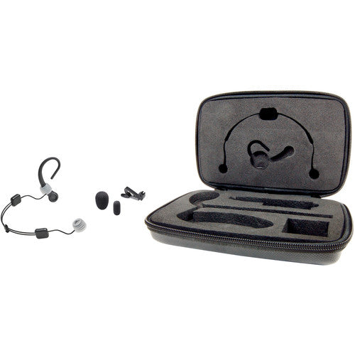 Audio-Technica BP894xCLM3 MicroSet Cardioid Condenser Headworn Microphone and Detachable Cable - Black, 3.5mm Locking